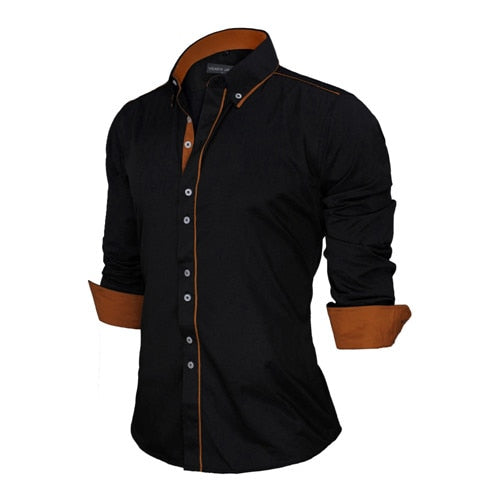 Long Sleeve British Style Cotton Men's Shirt