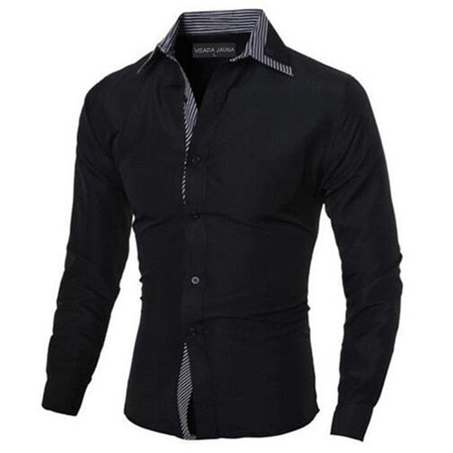 Long Sleeve British Style Cotton Men's Shirt