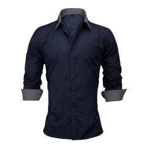 Long Sleeve British Style Cotton Men's Shirt