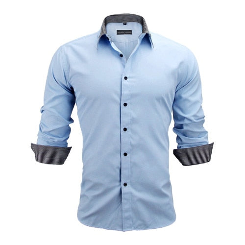 Long Sleeve British Style Cotton Men's Shirt