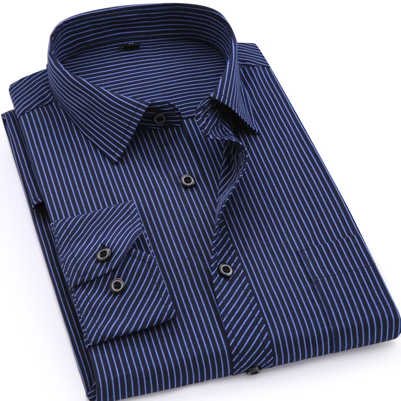 Mens Business Casual Long Sleeved Shirt