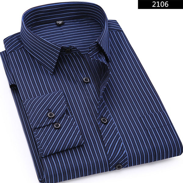 Mens Business Casual Long Sleeved Shirt