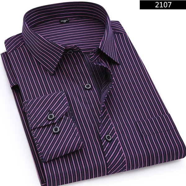 Mens Business Casual Long Sleeved Shirt