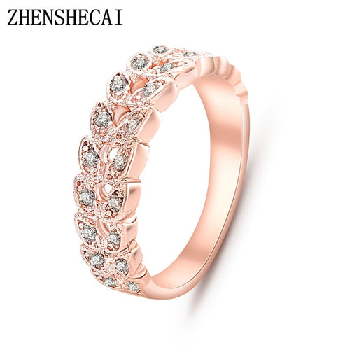 Classical CZ Crystal Wedding Ring