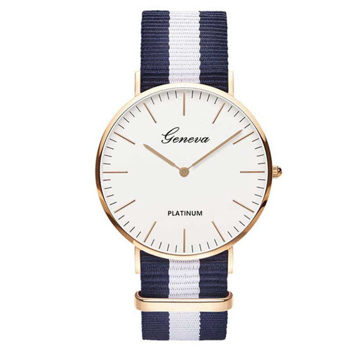 Nylon strap Style Quartz Women Watch