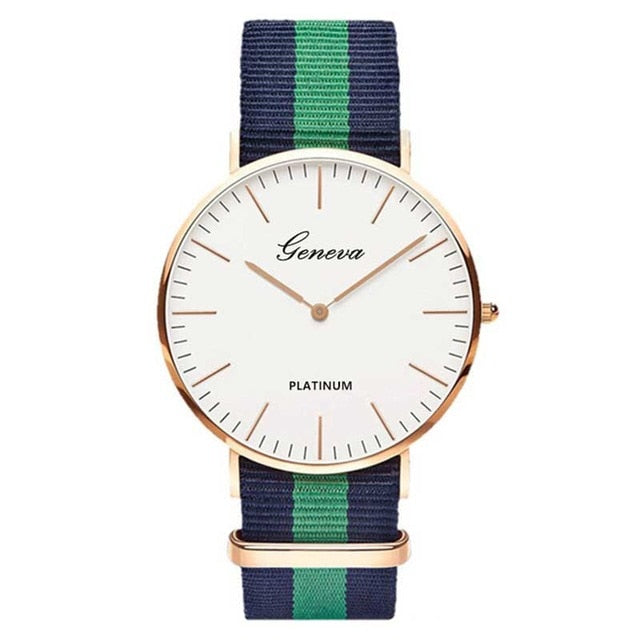 Nylon strap Style Quartz Women Watch