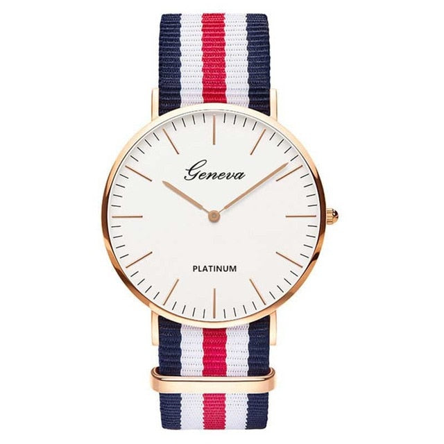 Nylon strap Style Quartz Women Watch