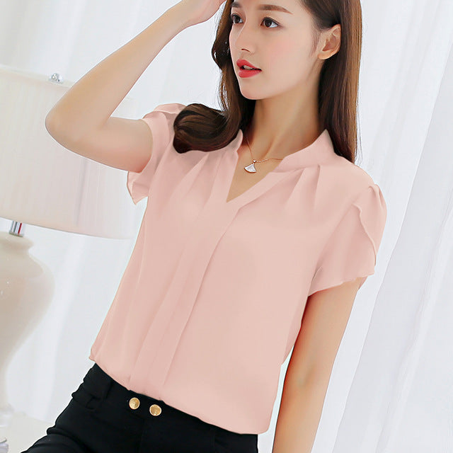 Female Big Sizes Short Sleeve Shirt