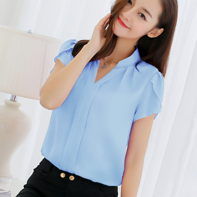 Female Big Sizes Short Sleeve Shirt