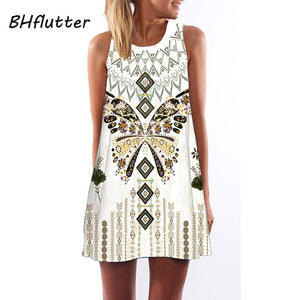 Women Floral Print Chiffon Dress