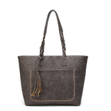 Vintage PU Tassel Women Shoulder Bag