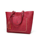 Vintage PU Tassel Women Shoulder Bag