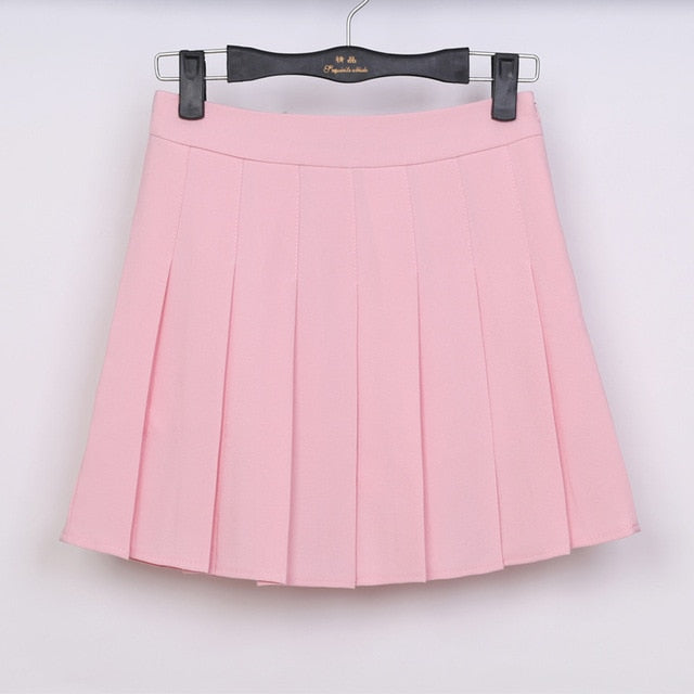 Spring high waist ball pleated skirts