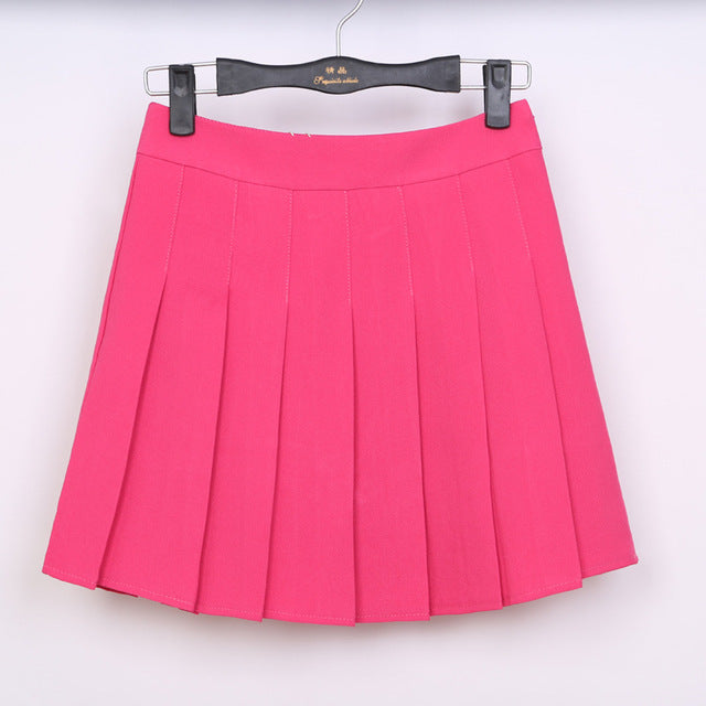 Spring high waist ball pleated skirts