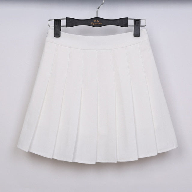 Spring high waist ball pleated skirts