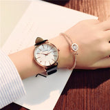 Polygonal dial design women watch