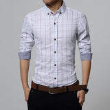 Men Clothes Slim Fit Men Long Sleeve Shirt