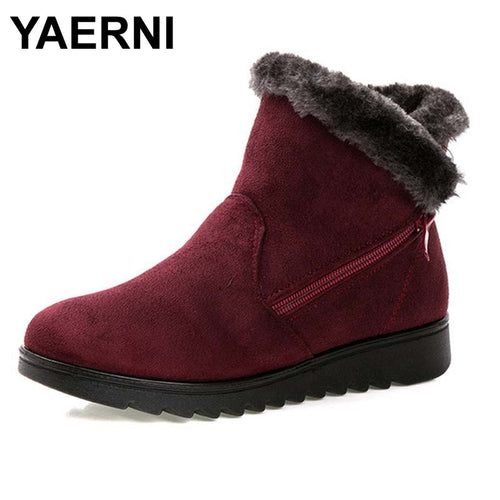 Waterproof Wedge Platform Winter Warm Snow Boots