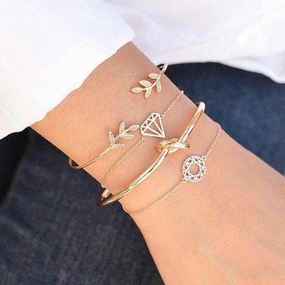 Vintage Turtle Heart Map Charm Bracelets Set