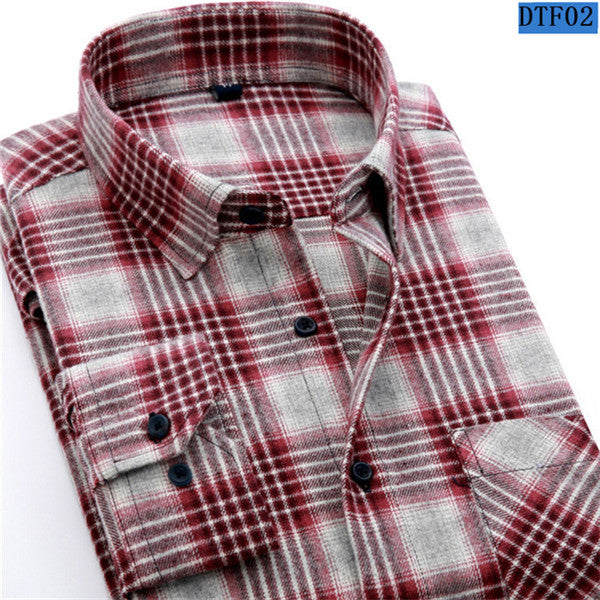 Men Flannel Plaid Shirt