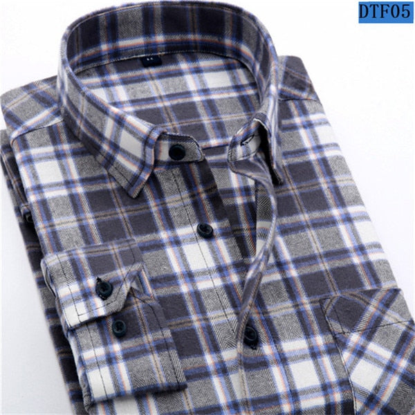 Men Flannel Plaid Shirt