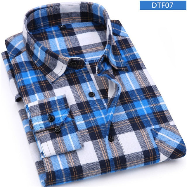 Men Flannel Plaid Shirt