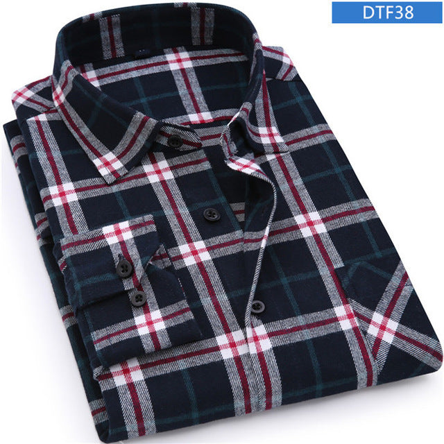 Men Flannel Plaid Shirt