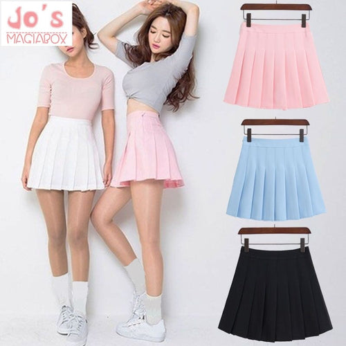 Spring high waist ball pleated skirts